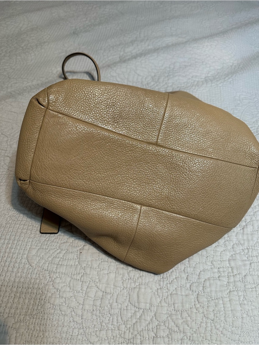 Coach Madison Pebble Leather Phoebe Shoulder Bag in Taupe - Picture 13 of 13